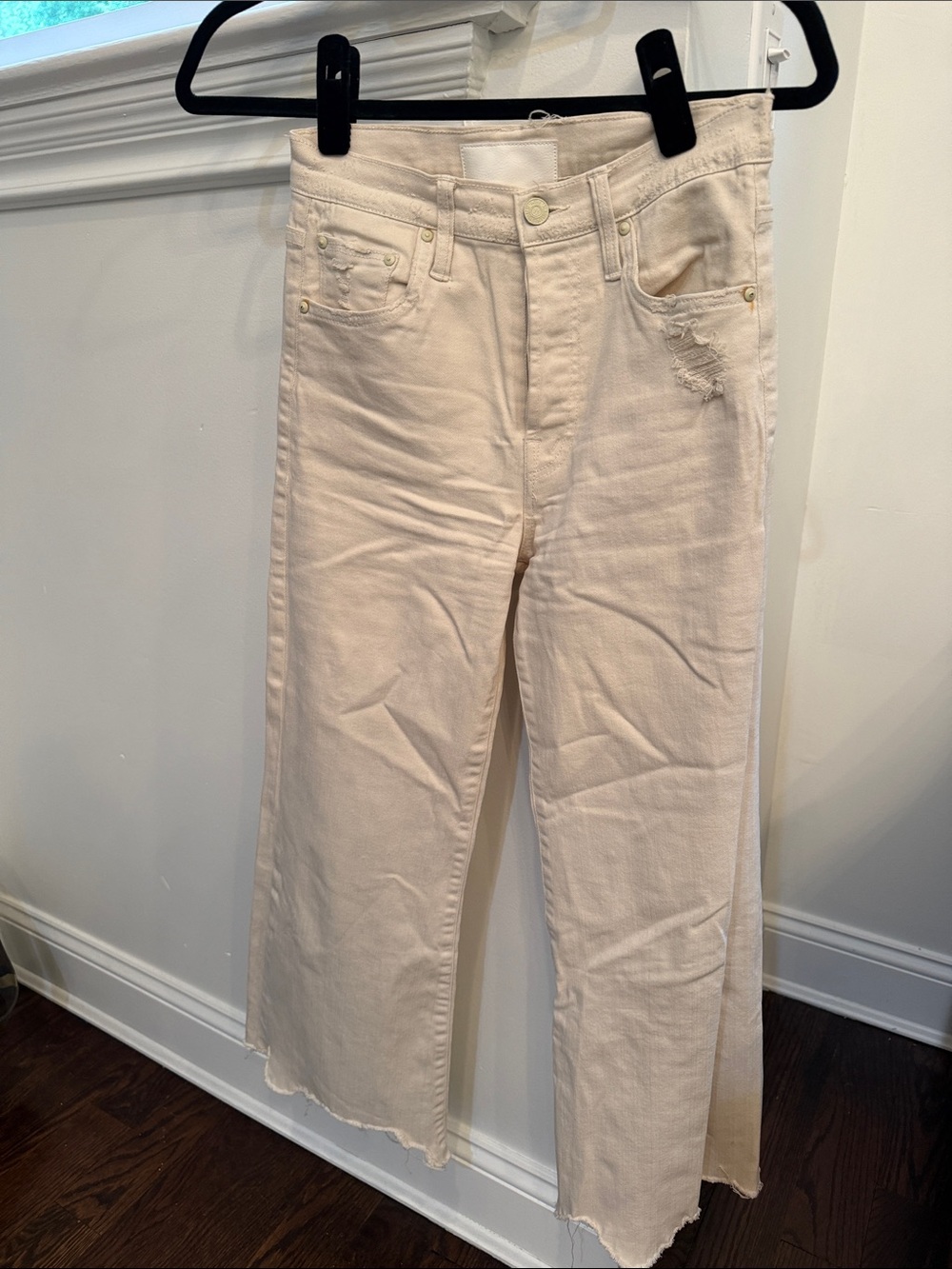 Women’s Mother Tomcat Roller Chew Cream High-Rise Jeans